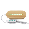 7 color RGB LED NIGHERA DE LED de madera ovalada con interruptor de atenuador USB