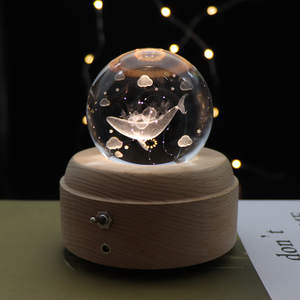 Lámpara de regalo de Navidad Luz de la noche de cristal 3D para dormitorio