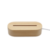7 color RGB LED NIGHERA DE LED de madera ovalada con interruptor de atenuador USB