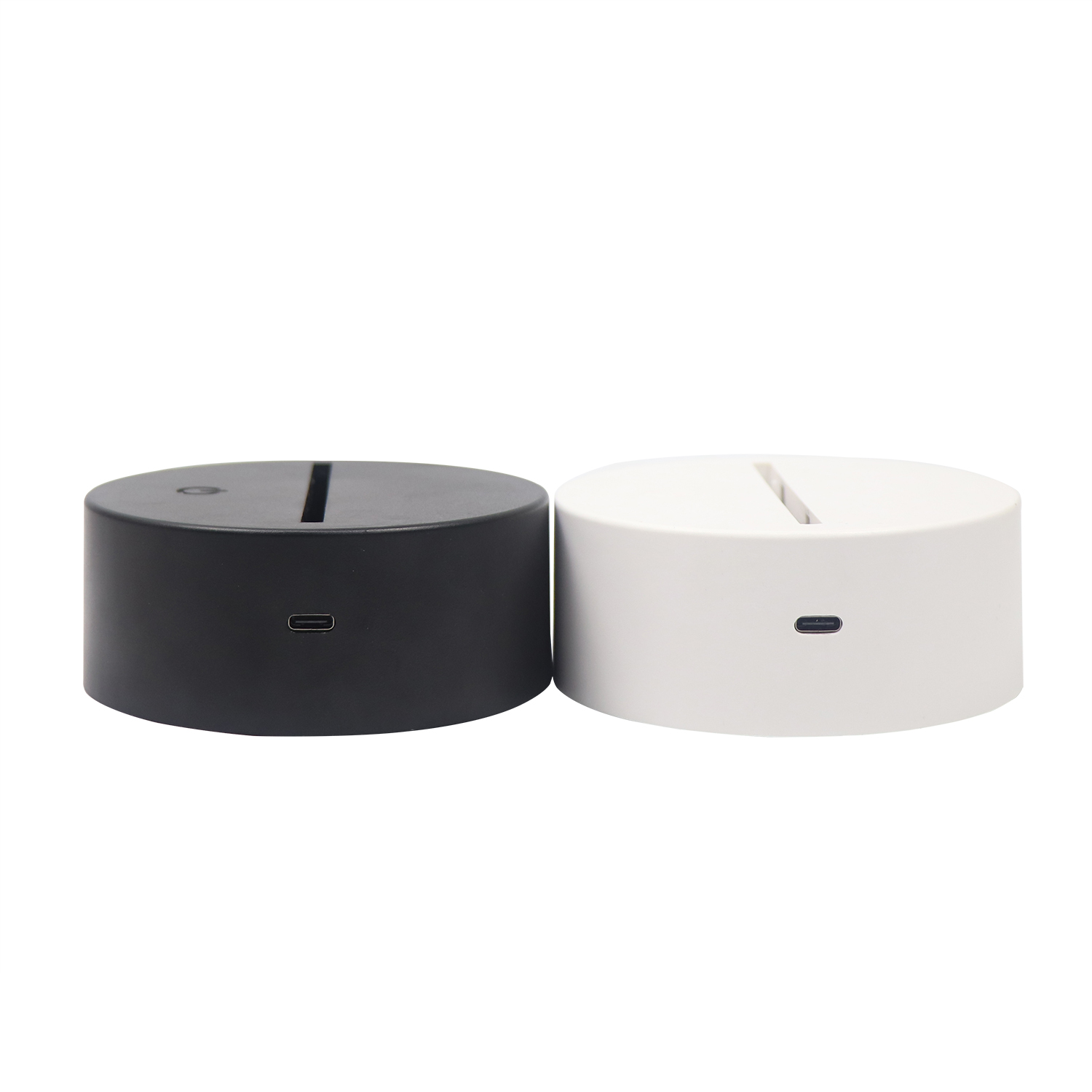 Soporte de lámpara LED de ABS negro para acrílico