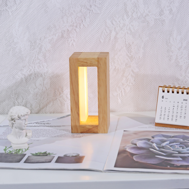  Ins Creative Simple Solid Wood Desk Lamm