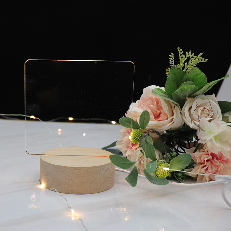 Lámpara acrílica de bricolaje de bricolaje a mano en blanco simple y creativo