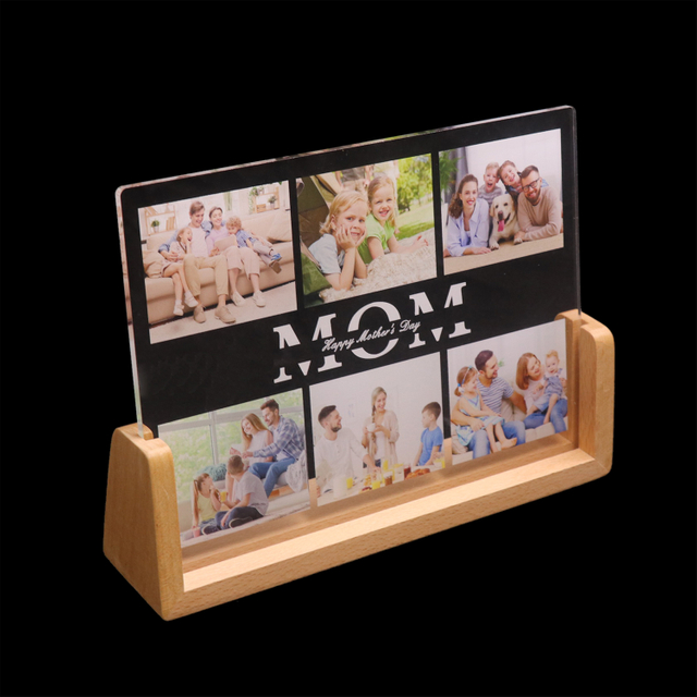 Foto personalizada U Forma A acrílico LED Foto Frame Light