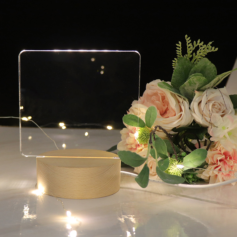 Lámpara acrílica de bricolaje de bricolaje a mano en blanco simple y creativo