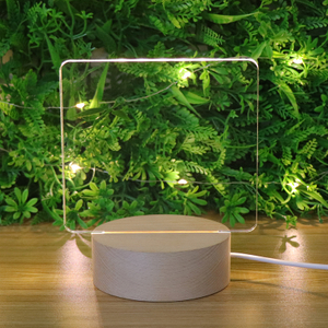 Lámpara acrílica de bricolaje de bricolaje a mano en blanco simple y creativo