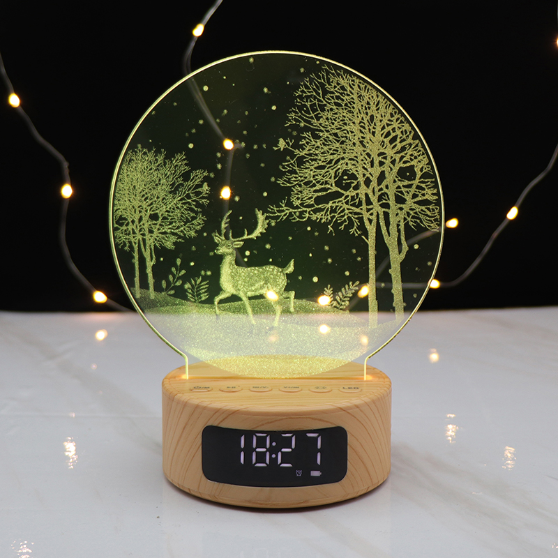 Lámpara de visualización creativa 3D personalizada Bluetooth 3D Luz de mesa LED recargable