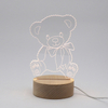 Encantador LED acrílico Oso 3d Night Light