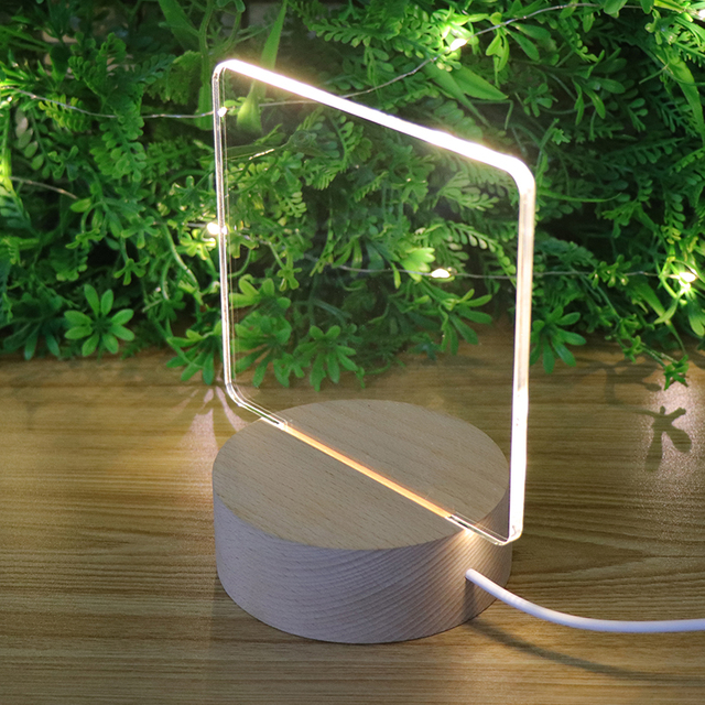 Lámpara acrílica de bricolaje de bricolaje a mano en blanco simple y creativo