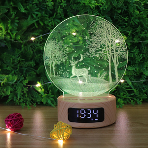 Lámpara de visualización creativa 3D personalizada Bluetooth 3D Luz de mesa LED recargable