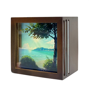 Caja de luz LED cuadrado marco de foto de diseño personalizado