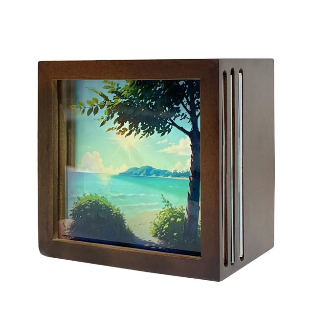 Caja de luz LED cuadrado marco de foto de diseño personalizado