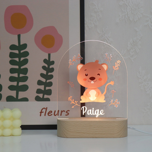 Lindos animales acrílico UV Night Light 