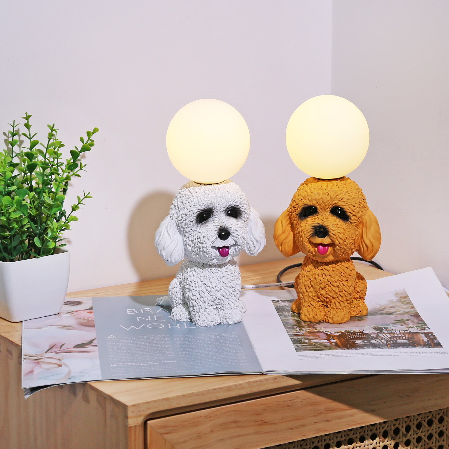 Lámpara de cama para perros de mascota