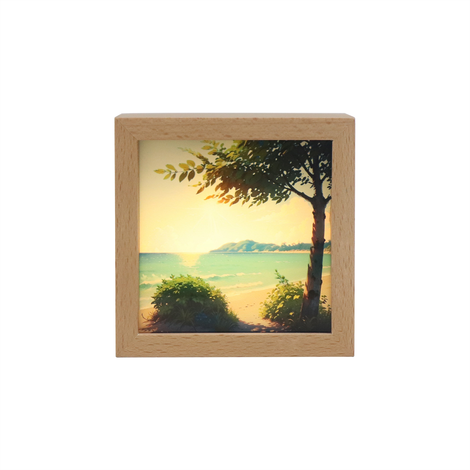 Caja de luz LED cuadrado marco de foto de diseño personalizado