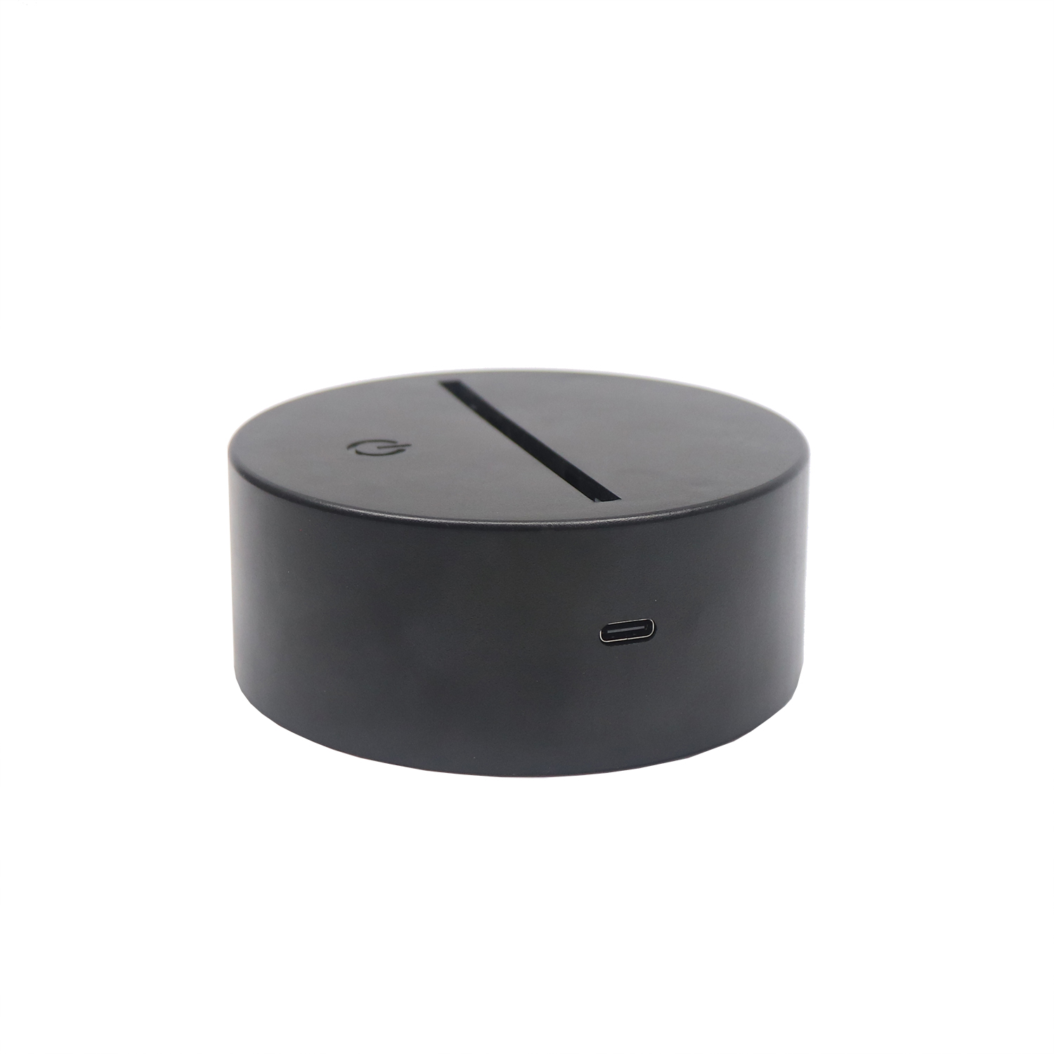 Soporte de lámpara LED de ABS negro para acrílico