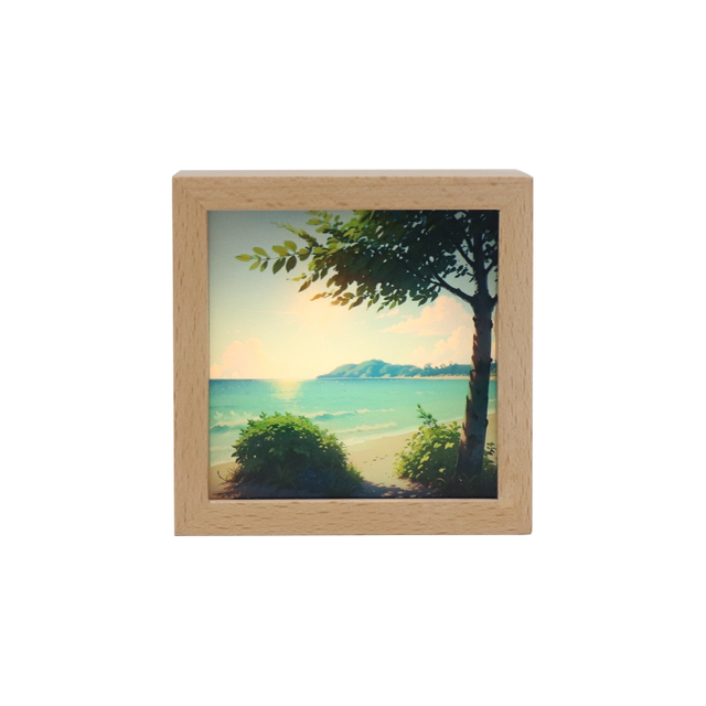 Caja de luz LED cuadrado marco de foto de diseño personalizado