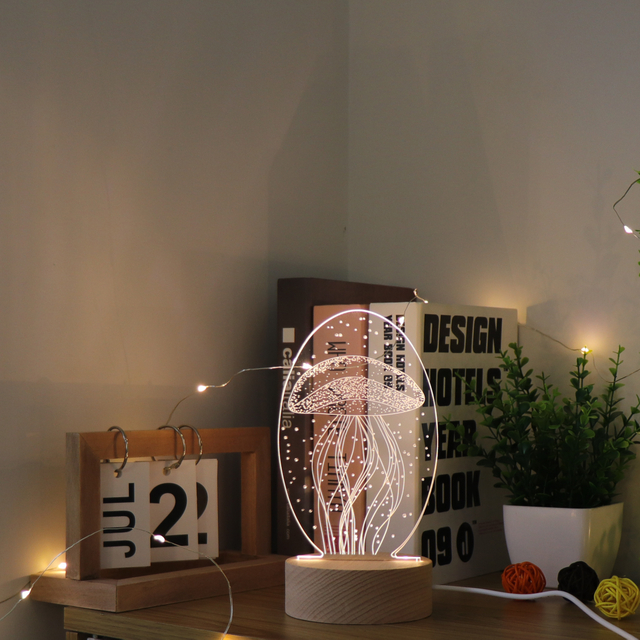 Jellyfish Nightlight LED Nite Luces