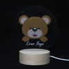 Lindos animales acrílico UV Night Light 