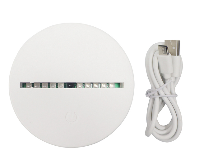 Base de luz LED acrílica de ABS redonda blanca