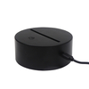Soporte de lámpara LED de ABS negro para acrílico