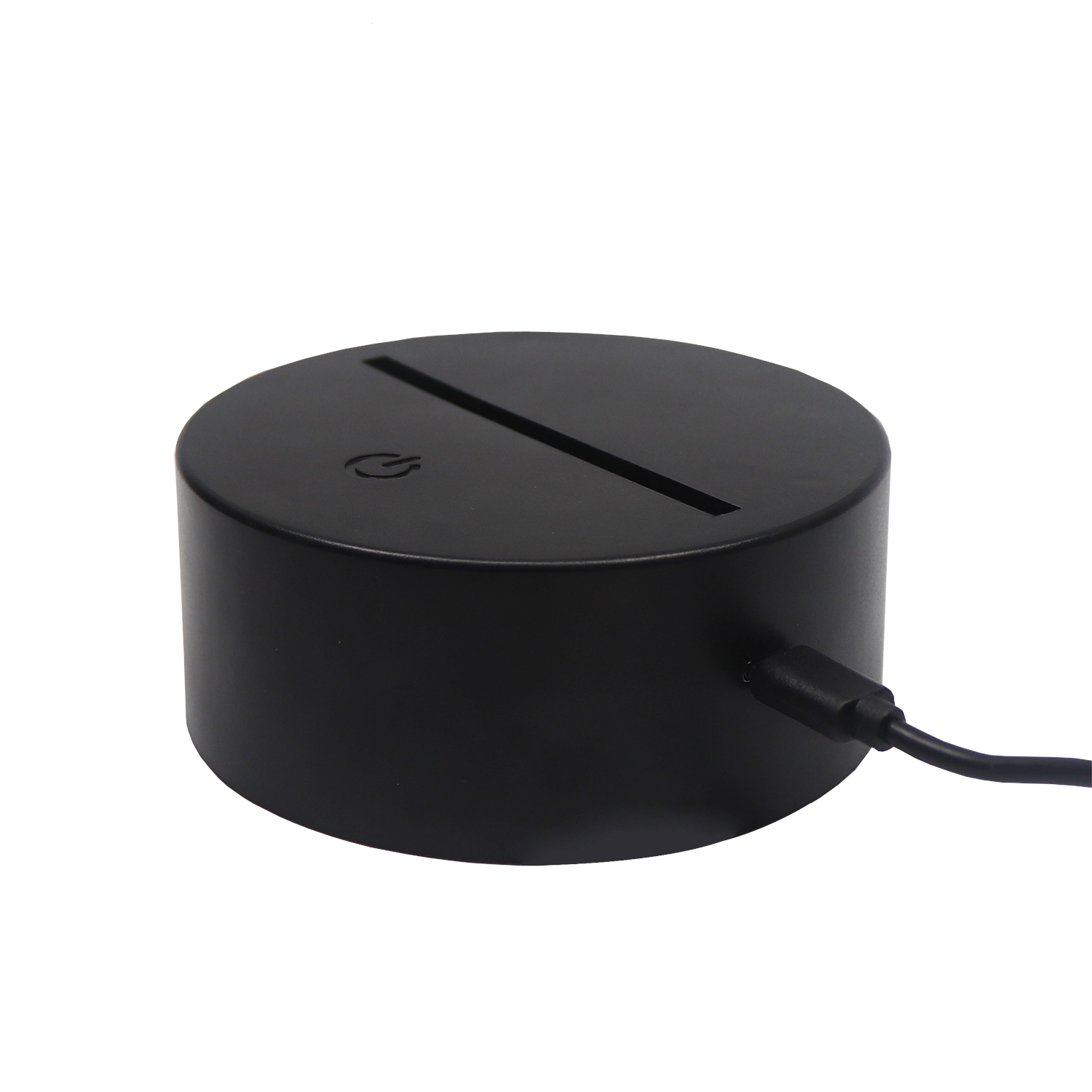 Soporte de lámpara LED de ABS negro para acrílico