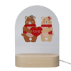 Nombre personalizado Lámpara acrílica UV Luz nocturna de animales pequeños usb