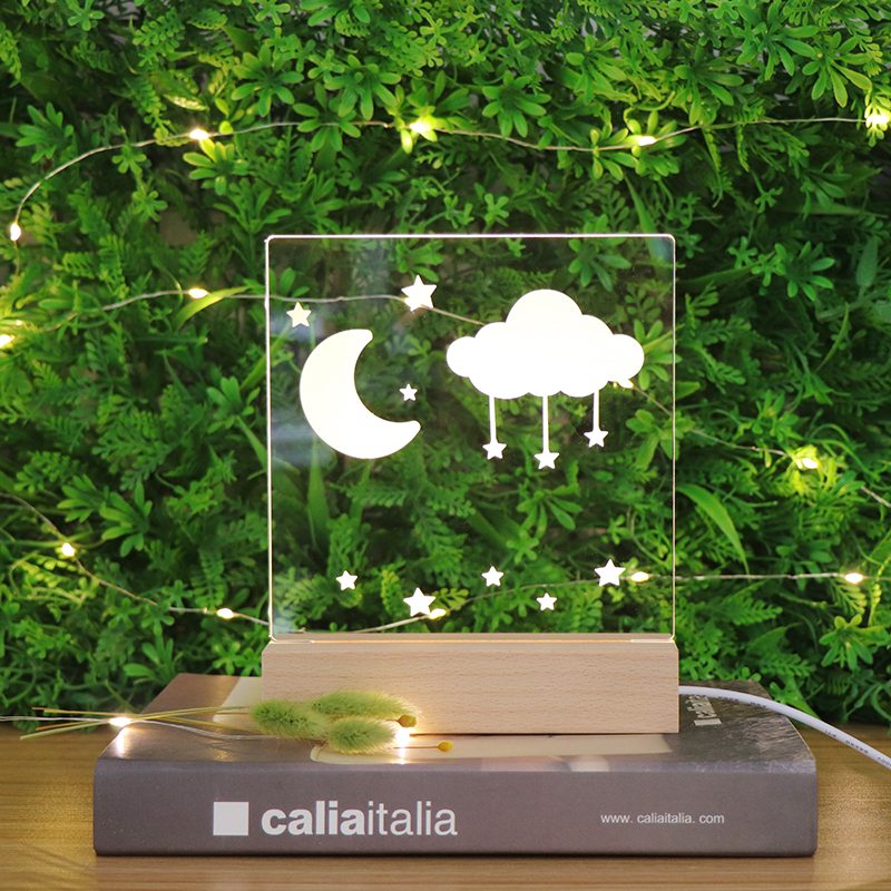 Lámpara de noche acrílica